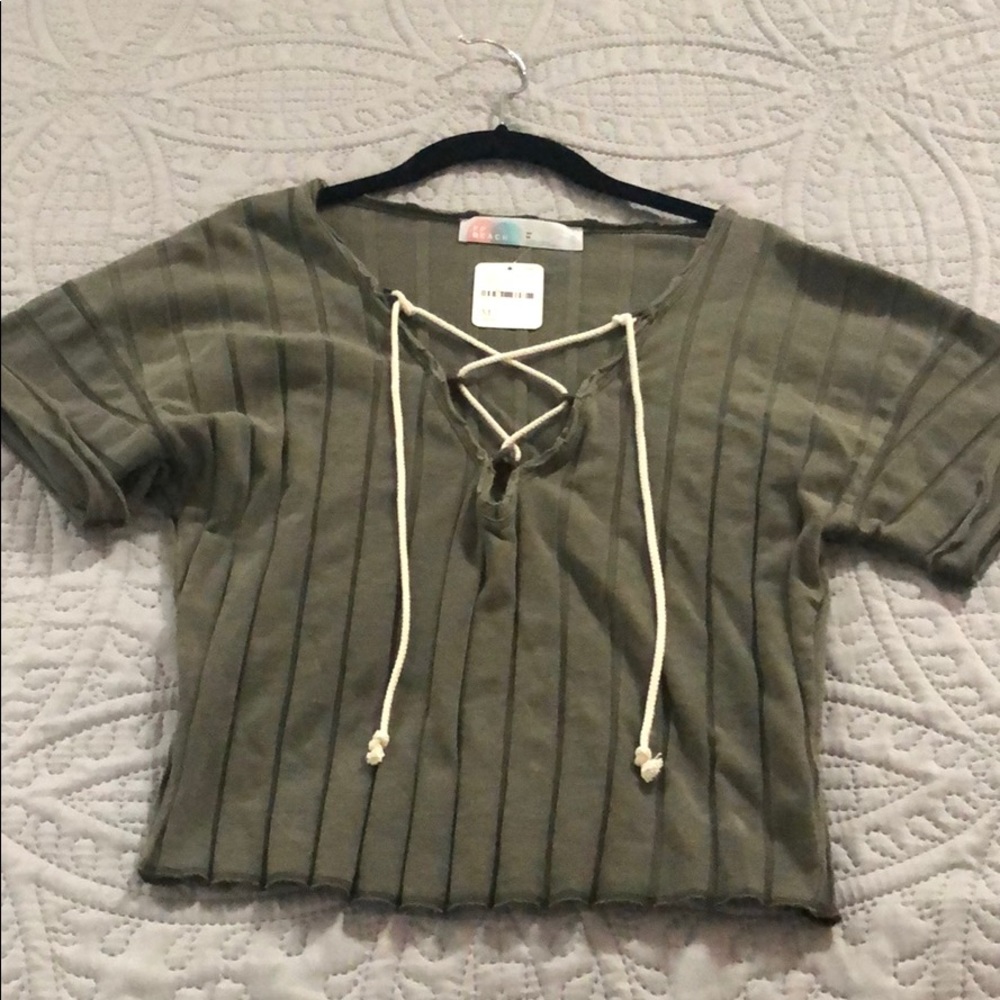 Free People Crop Shirt